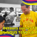 renaud lavillenie interviewé par de jeunes reporters sur le tour de France 2023