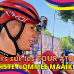 Maaike Coljé de chez Arkeapro team sur le Tour de France Femmes avec Zwift