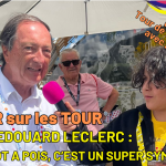 Michel Edouard Leclerc, supporter du cyclisme féminin au travers du légendaire maillot à pois sur ce Tour de France Femmes avec Zwift