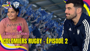 Interview de Jean Thomas, joueurde rugby à Colomiers, lors de notre enregistrement de l'émission "Un mercredi des pitchounes"