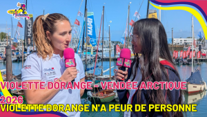 iolette Dorange, skipper d'Initiatives-Cœur, avant son départ pour la Vendée Arctique. Une aventure sportive, humaine et solidaire au profit de Mécénat Chirurgie Cardiaque.