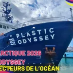 Le navire Plastic Odyssey amarré aux Sables-d’Olonne lors de la Vendée Arctique 2026 pour sensibiliser à la lutte contre la pollution plastique.