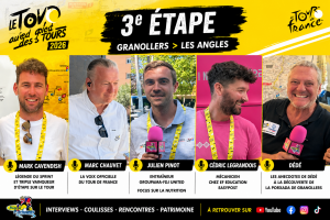 Mark Cavendish, Julien Pinot, Cédric Legrandois, Marc Chauvet et andré bancala . Suivez la troisième étape du Tour de France 2026 avec les Pitchounes.