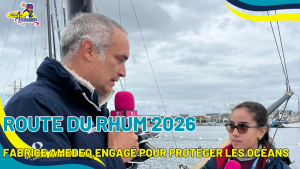 Fabrice Amedeo interviewé par Les Pitchounes pour la Route du Rhum 2026.